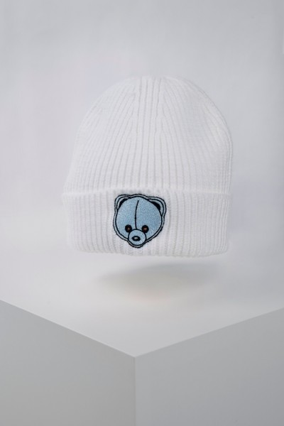 BÜMMI Beanie Weiß X Babyblau